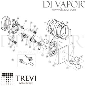 Trevi Glance Built-In A5346AA Shower Valve Spare Parts - IDL DV 398